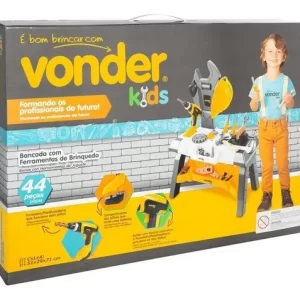 Bancada Ferramentas De Brinquedo 44 Peças Didático Vonder